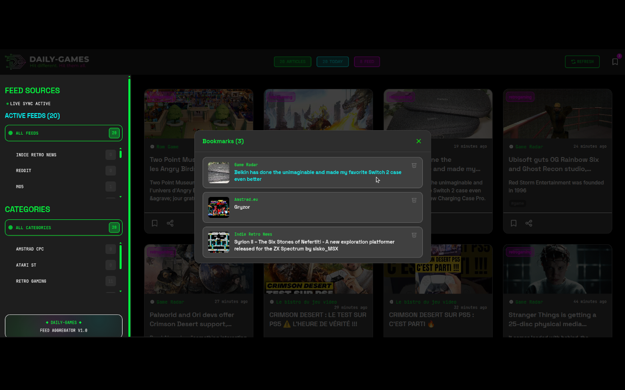 Daily Games extension screenshot